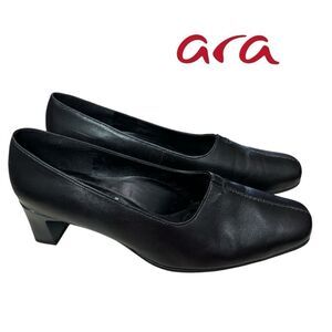 Ara Flex Echt Leder German Black Leather Heels Pumps 9